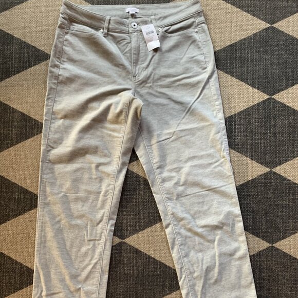 NWT $99 J.Jill corduroy boyfriend pants 10 tall - Picture 1 of 6